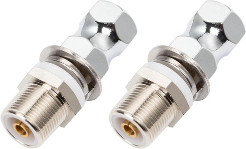 Heavy Duty SO-239 Stud Mount - CB Radio Antenna Standard 3/8 x 24 Threaded Adapter (2 Pack)
