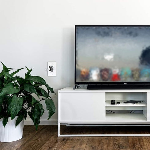 Legrand On-Q Cable Access Wall Plate, Recessed, Hides Low Voltage Cables, White