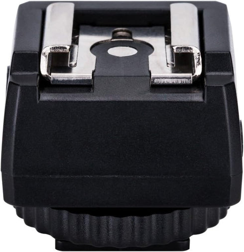 JJC Standard Hot Shoe Adapter with Extra PC Sync Connection Port for Cameras and Off-Camera Flash