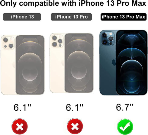 iPhone 13 Pro Max Wallet Case - PU Leather Wallet Case with Credit Card Holder for Men and Women