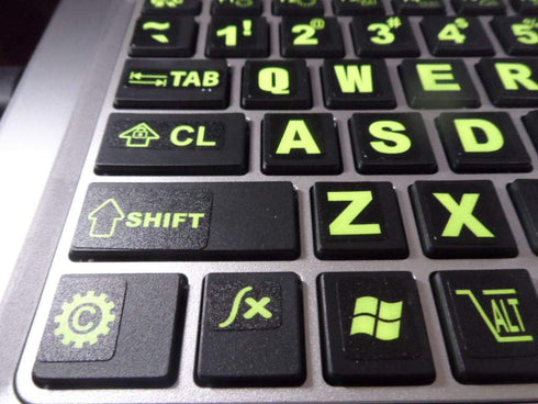 Sovereign GA 194 Set 3 Keyboard Stickers piece with Big Luminescent Extra Large Symbols. Yr. Warranty. Will Not Wear