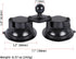 Dual Suction Cup Base with 1" Ball, Heavy Duty 2 Suction Car Mount Base Compatible with RAM Mounts and Other B Size