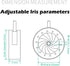 FotoAene Microscope(SK25) Microscope Adjustable Iris Aperture Diaphragm Aperture Adjustable Lens Optical Diaphragm