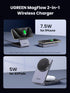 UGREEN MagFlow MagSafe Charger for iPhone 16, 15W Wireless Charger Stand, 2-in-1 Mag Safe Charger for iPhone