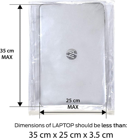 Waterproof Cover for 14 inch Laptop Dustproof Scratch Proof Translucent Zip Lock PVC Bag
