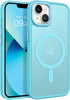 BENTOBEN Magnetic iPhone 13 & 14 Case, Lake Blue Translucent Matte Phone Cover Compatible with MagSafe