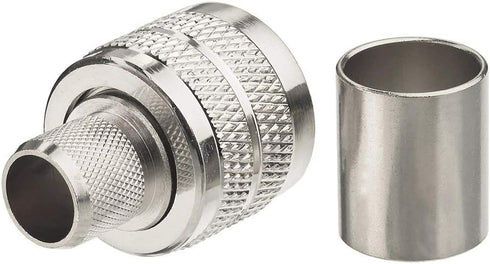 wlaniot PL259 Crimp Connector, 2pcs Male Connector for LMR-400 RG-213 CB Ham Radio Antenna