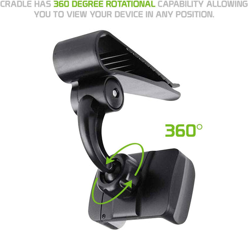 Sun Visor Phone Mount, Car Phone Holder, Cradle Clip for Apple iPhones, Samsung Galaxy, Motorola Moto, Google Pixel