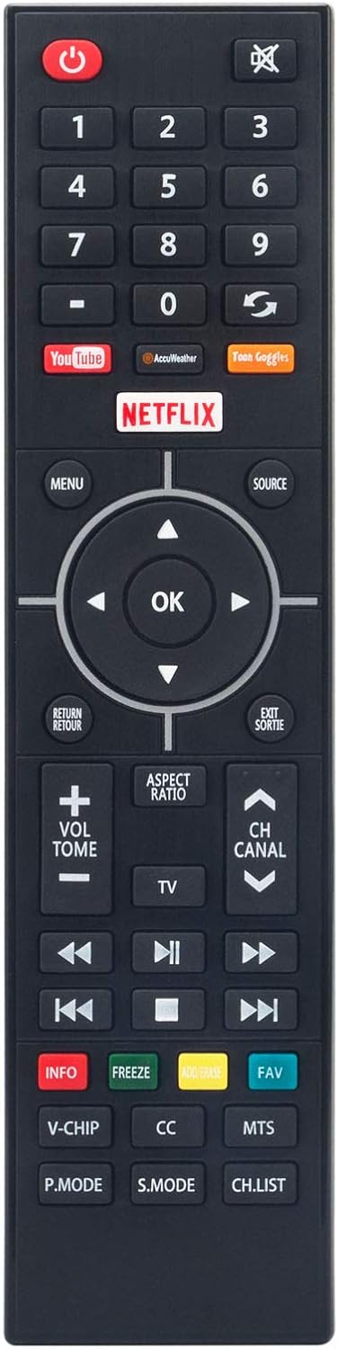 Replace Remote Control for Westinghouse TV Models, Compatible with WE50UB4417, WE55UB4417, WE65HN4108, and More