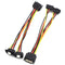 SDTC Tech 15 Pin SATA Power Splitter Adapter Cable Male to Dual Female 90-Degree Angle - 2 Pack