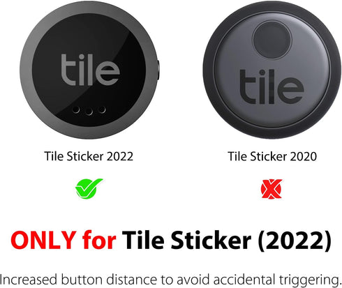 Silicone Case for Tile Sticker 2022 with Keychains, 2 Pack Anti-scratch Protective Cover with Carabiner (Pink/Purple)