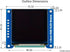 Wonrabai 1.5inch 128128 65K 5/ 4B/ 3B+ Pi3B/ 2W/Arduino/STM32, RGB OLED Display Module Pixels, RGB Display Colors, SPI