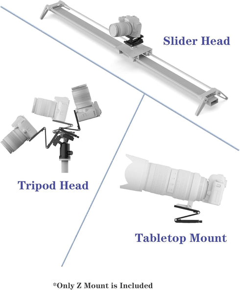 Z Flex Tilt Tripod Head - Flexible Angle Pan & Tilt Head, Universal Multiway Camera Tripod Connecting to Monopod