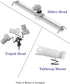 Z Flex Tilt Tripod Head - Flexible Angle Pan & Tilt Head, Universal Multiway Camera Tripod Connecting to Monopod