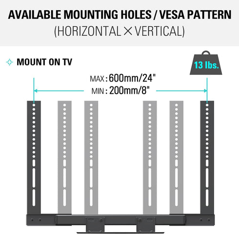 Mounting Dream Soundbar Mount for SONOS Beam - Easy Access Design with Sliding Block