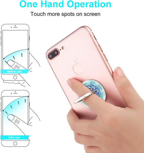 Bonoma Phone Ring Stand Holder, 3-Pack 360 Degree Rotation Universal Finger Ring Stand for Smartphones and Tablets