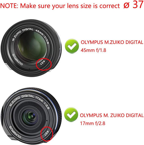 em10 Lens Cap for Olympus e-m10 iv e-pl7 with m.zuiko 14-42mm Lens, Compatible for Panasonic LUMIX G 12-32mm Lens