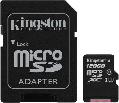 Kingston 128GB 10 80MB/s (SDCS/128GB) Canvas Select microSDHC Class microSD Memory Card UHS-I R Flash Memory Card