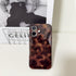 XQAGU 16 Cute Phone Case for iPhone Case Amber Leopard Full Camera Protective Slim Shockproof Aesthetic-Brown Amber