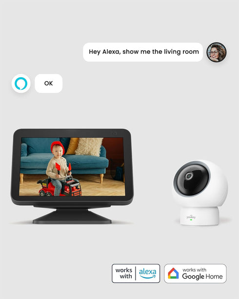 youkey 2.5K 360 5G/2.4G 6, Indoor Camera, No Monthly Fees, Pan-Tilt, Dog/Pet Camera for Home Security with Phone App