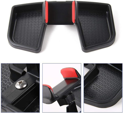 CheroCar Cellphone Multi-Mount Phone Bracket Holder Kit with Storage Box for Jeep Renegade 2015-2025 (Phone Holder-B)