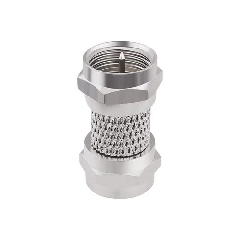 Goupchn F Type Male to Male Coax Connector 75 Ohm RG6 Coaxial Adapters (2 Pack)