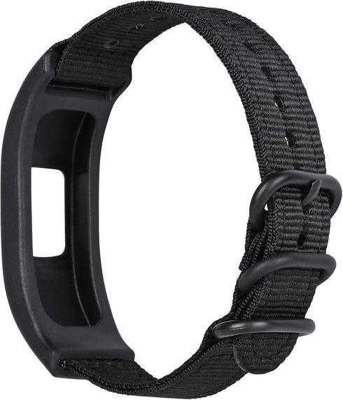 Replacement Bands with Case for Garmin Vivosmart 4 Tracker - Canvas Nylon Compatible