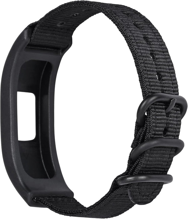 Replacement Bands with Case for Garmin Vivosmart 4 Tracker - Canvas Nylon Compatible
