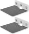 TXEsign 2-Pack 4.25" Acrylic Small Floating Shelves for Speaker Mount, Webcam, Cell Phones, Display Shelf (White, Small)