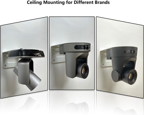 PTZ Camera Wall Mount Bracket, Solid Metal White Color Mounting Bracket for All Brands of PTZ Cameras