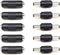 TEZONG 2.1mm X 5.5mm DC Power Adapter Connections, Female to Female Coupler, Male to Male Coupler for LED/CCTV Camera
