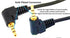 3.5mm Audio Cable 4 Pole TRRS Male to Male, Dual 90 Degree Angle, 3.28ft/1m for Phone, Tablet, Laptop, Microphone.