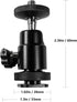 ISHEJS 360 Hot Shoe Phone Mount for Camera, Ball Head Adapter with Phone Clamp - Rotatable Smartphone Holder