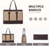 LOVEVOOK Laptop Bag for Women 15.6 inch Canvas Laptop Tote Bag, Large Capacity Work Bag with Clutch Purse, Computer Bag