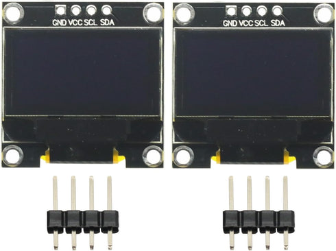 GODIYMODULES 2 0.96 inch I2C 128X64 I2C SSD1306 12864 0.96" Pcs IIC Serial White OLED Display Module LCD Screen Board