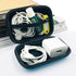 lyfLux Earbud Case - 10 Pieces Square & Rectangular Headphone Cases with Clips for Headphones, SD Cards, Wireless