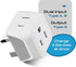 Ceptics UK Travel Plug Adapter, 2 in 1 Type G Adapter, US to UK Adapter with Dual USA Inputs, 3 Pack