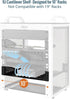 Tecmojo 1U 10" 7.87" Rack Mount Shelf for Server Rack, Deep Vented Cantilever Tray, Metal Shelf for Network Cabinet