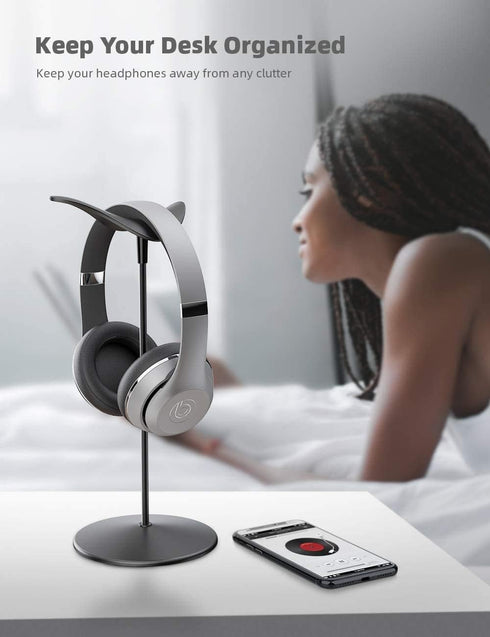Lamicall Headphone Stand, Desktop Headset Holder for All Headsets, Airpods Max, HyperX Gaming, Beats/Sennheiser Music