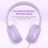 LORELEI E5 Wired Headphones for Kids - Foldable, Tangle-Free Nylon Wire, 3.5mm Jack, Stereo On-Ear, Purple.