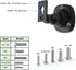 2 Pack Speaker Wall Mount Holder for 1/4"-20 Threaded Keyhole, 360 Rotation Adjustment, Aluminum Alloy Mount, Black