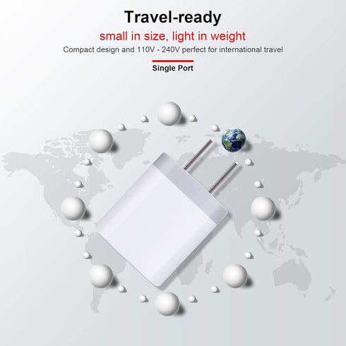 Charging Blocks Sicodo 3Pack for iPhone, One Port USB Power Adapter, Cell Phone Brick Charging Cube for iPhone 15 14 13