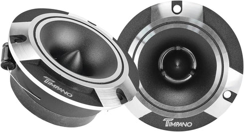 Timpano TPT-ST2 Chrome Super Tweeter, 4 Ohm, 600 Watts Peak, Slim Profile Tweeters for Car Audio (Pair)