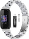 FitTurn Classic Durable Solid Link Metal Watch Band Replacement for Fitbit Inspire 3 - Stainless Steel Accessory