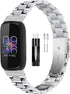 FitTurn Classic Durable Solid Link Metal Watch Band Replacement for Fitbit Inspire 3 - Stainless Steel Accessory
