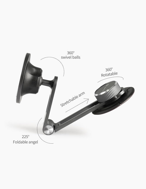 TPARTS Foldable Magnetic Car Cellphone Mount, Hidden Design for Tesla Model 3/Y, Compatible with iPhone 16, 15, 14, 13,