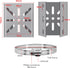 WiTi Universal Vertical Pole Mount for Security Camera, Stainless Steel Mounting Corner Bracket with 3 Loops, Suitable