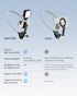 Magnetic Neck Phone Holder with Light, Hands Free Selfie Neck Tripod Chest Mount for iPhone 16, Samsung, GoPro, DJI