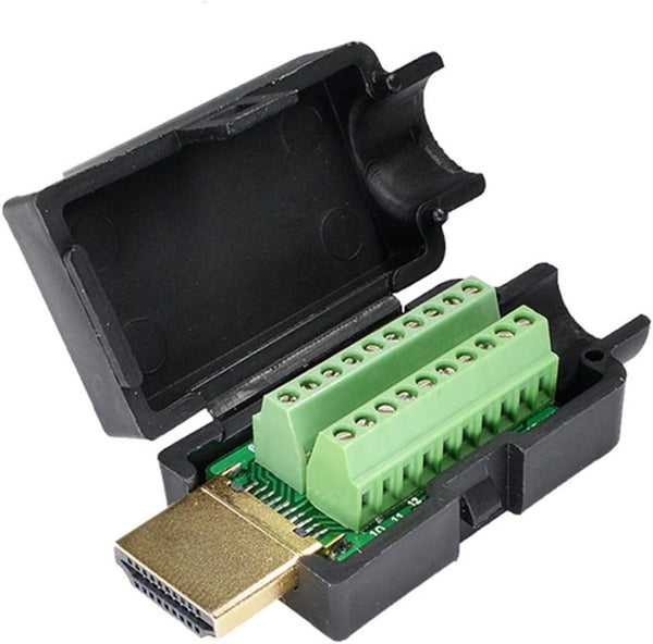Oiyagai HDMI Solderless Male Quick Connector - Port Terminal Solderfree Breakout Connector Board with Case Accessories