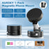 AUKSKY 17 16 15 14 13 12, Vacuum Magnetic Phone Holder, Foldable Car Mount with Windshield Suction Cup & Metal Ring
